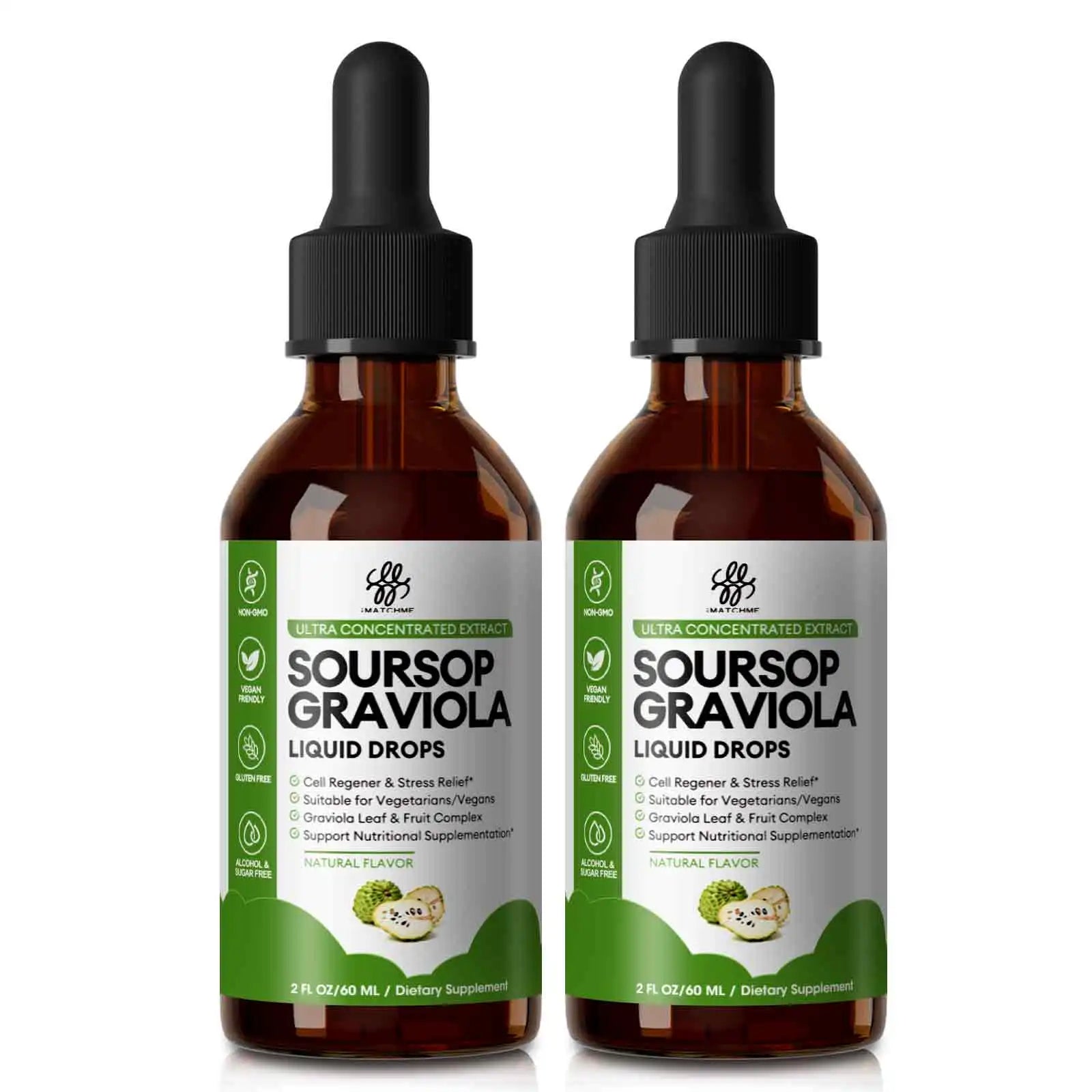 Soursop Graviola Liquid Drop for Cell Support & Regeneration, Immune System and Gut Health Support, Soursop Bitters Liquid
