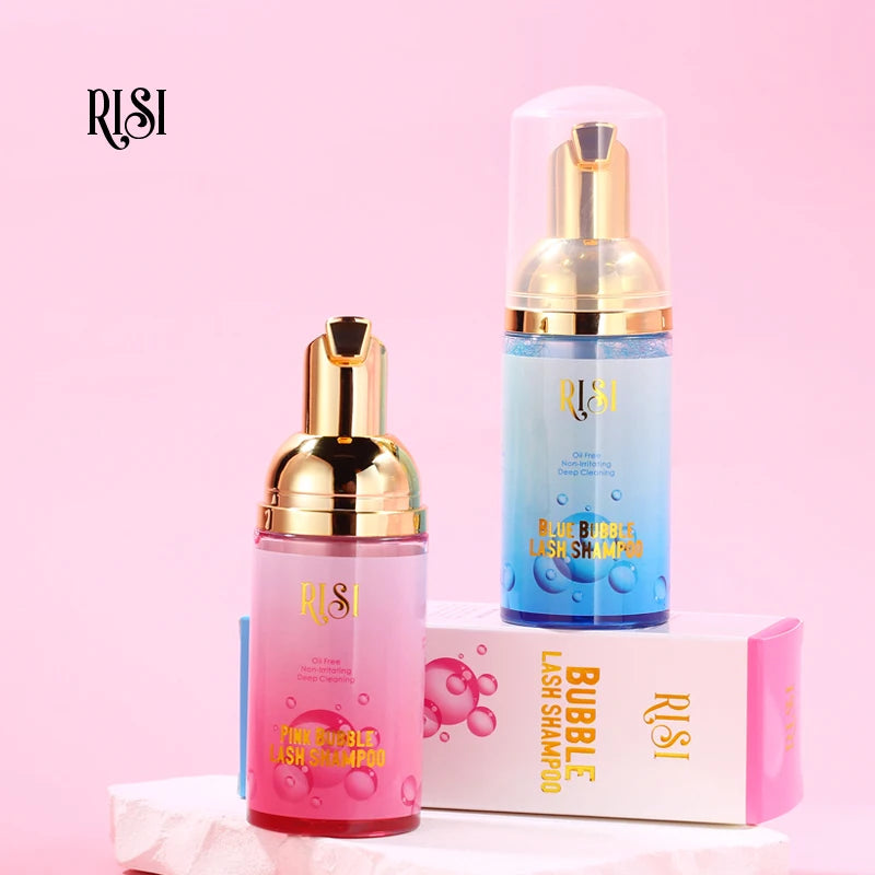 RISI Color Foam Lash Cleanser Shampoo and Accessories (Extensions and Natural Lashes)